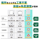 360度クランプ式ホワイトボード 35×50cm CLBG26CWH 【直送品】 返品・キャンセル・他商品と同時購入は不可