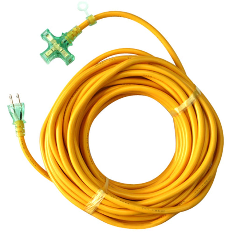 Pランプ付コード15A20M KMP807-20 黄色 メーカー直送 ▼返品・キャンセル不可【他商品との同時購入不可】
