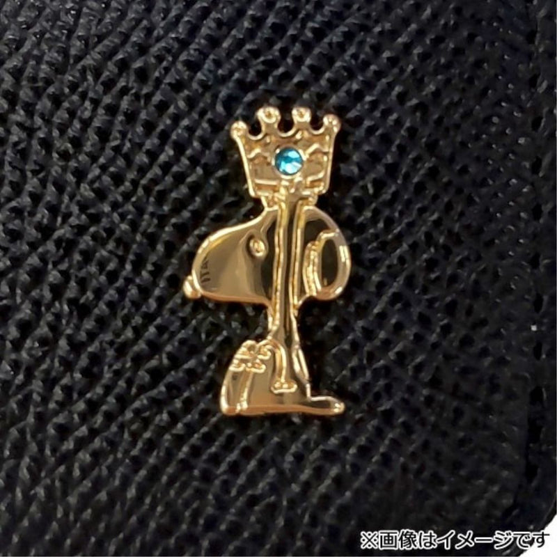 スヌーピーLC クラウン スクエア財布 牛革 BK SN0137 メーカー直送 ▼返品・キャンセル不可【他商品との同時購入不可】