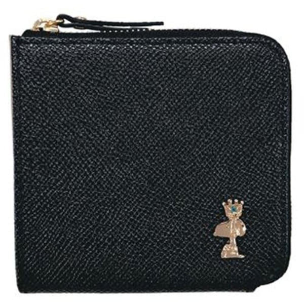スヌーピーLC クラウン スクエア財布 牛革 BK SN0137 メーカー直送 ▼返品・キャンセル不可【他商品との同時購入不可】