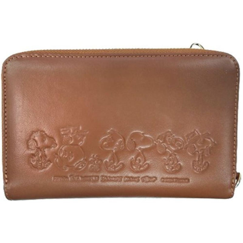 スヌーピーLC  財布機能付スマホショルダー 牛革 SN0156 メーカー直送 ▼返品・キャンセル不可【他商品との同時購入不可】