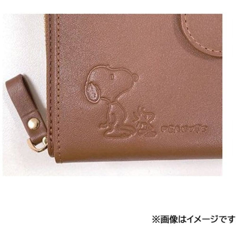 スヌーピーLC  財布機能付スマホショルダー 牛革 SN0156 メーカー直送 ▼返品・キャンセル不可【他商品との同時購入不可】