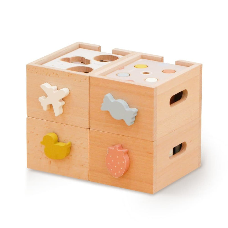 ホップル 木のおもちゃ スタッキングボックストイ いちご 【直送品