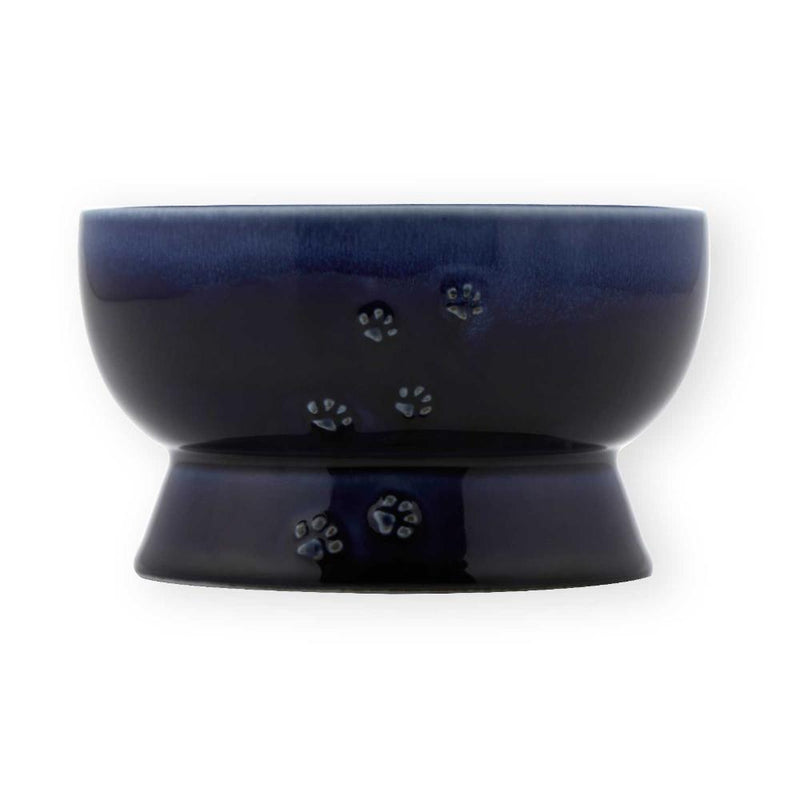 猫用 脚付ウォーターボウル 日本製 ブルー メーカー直送▼返品・キャンセル不可【他商品との同時購入不可】