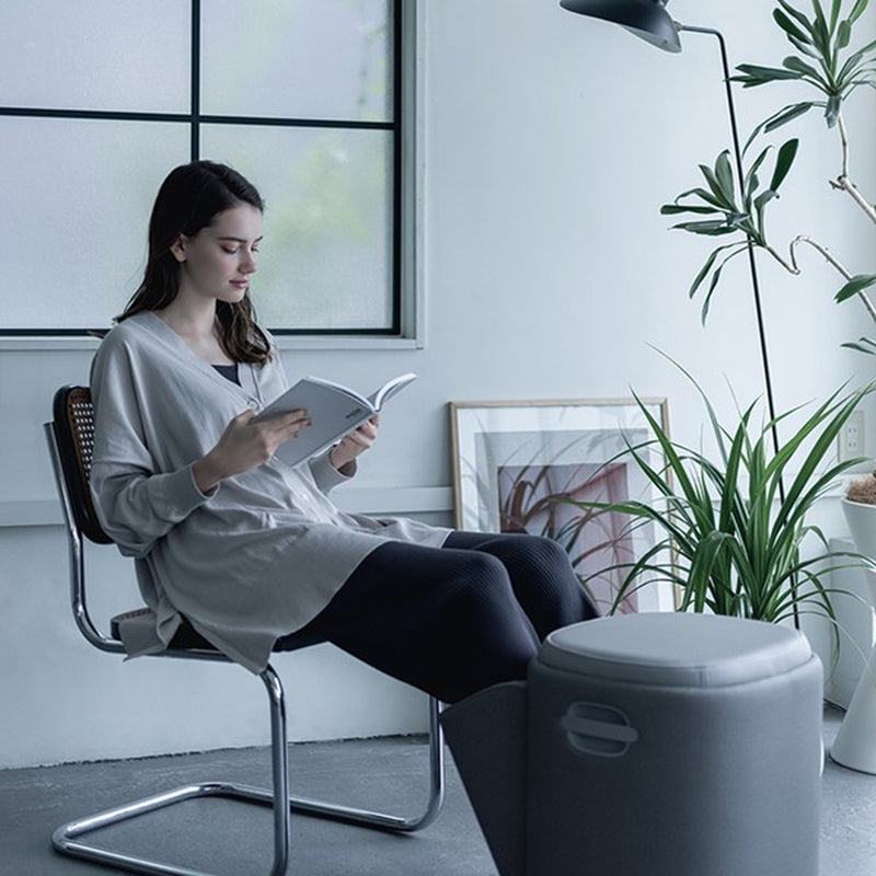 ドクターエア フットマッサージャースツール グレー メーカー直送 ▼返品・キャンセル不可【他商品との同時購入不可】