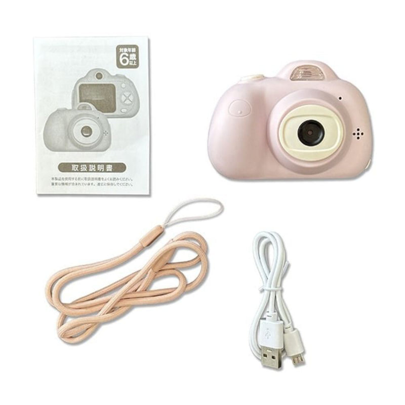 キッズトイカメラ マカロン ストロベリー メーカー直送 ▼返品・キャンセル不可【他商品との同時購入不可】