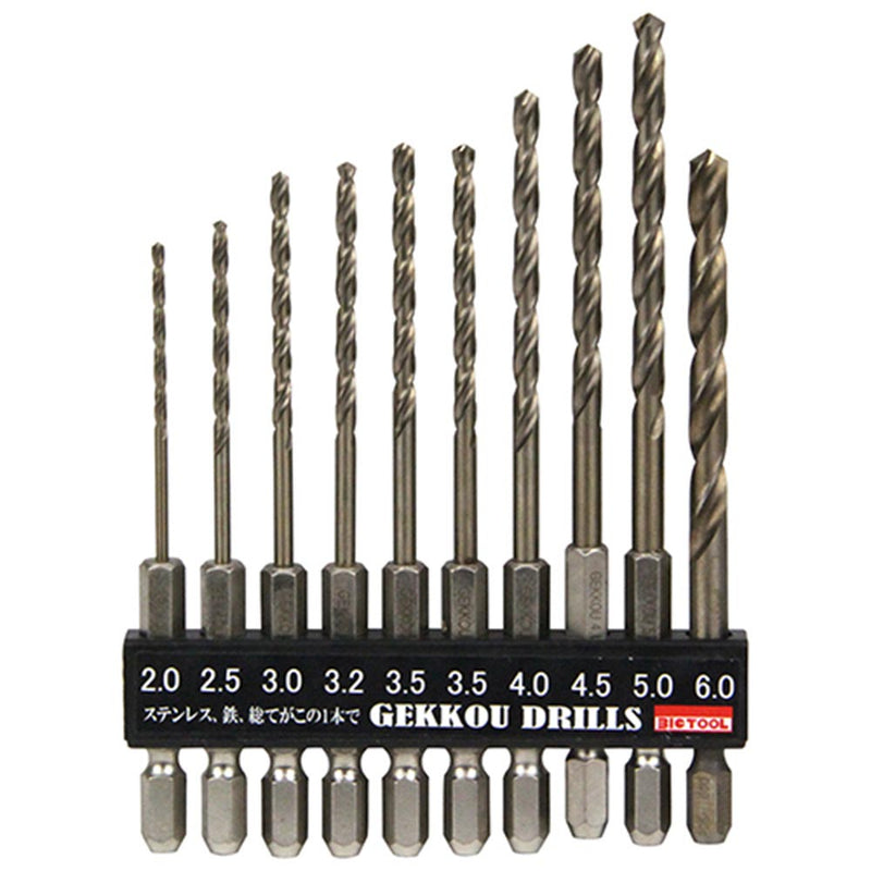 月光ドリル 六角軸 10本S 6GK10P メーカー直送 ▼返品・キャンセル不可【他商品との同時購入不可】