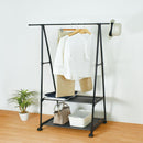 パークレーン カジュアル２段ハンガーラック ブラック