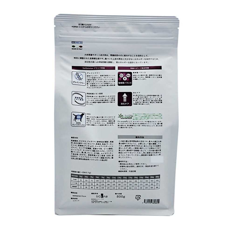 monGe ベッツソリューション 犬用 胃腸サポート 800g