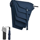 自動開閉6本骨カーボン雨傘 形状安定 ネイビー メーカー直送 ▼返品・キャンセル不可【他商品との同時購入不可】