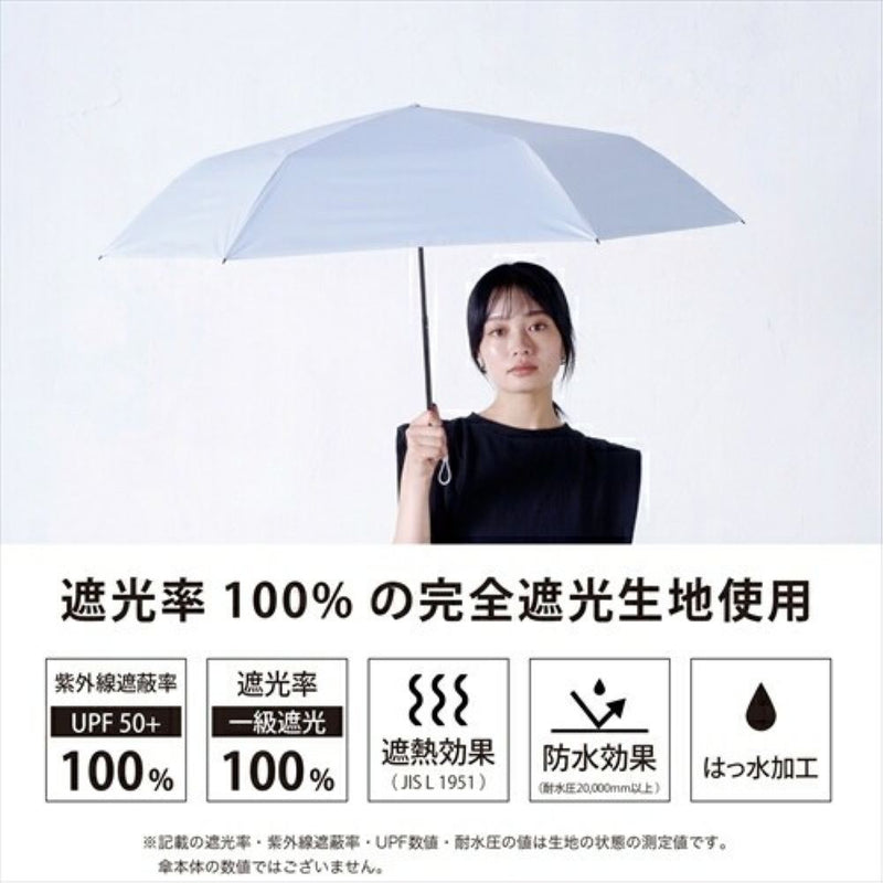 晴雨兼用 日傘 折りたたみ 遮光ボーダー 花刺繍 24121NV メーカー直送 ▼返品・キャンセル不可【他商品との同時購入不可】