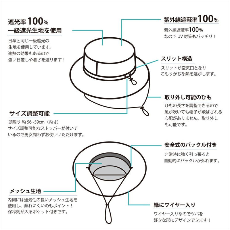 ローリエ 遮光UVレインハット オフホワイト 71701OF メーカー直送 ▼返品・キャンセル不可【他商品との同時購入不可】