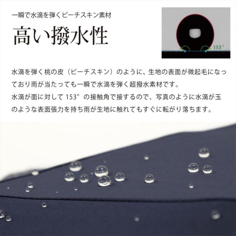 晴雨兼用 折りたたみ傘 50cm ピーチドロップ 17001BK メーカー直送 ▼返品・キャンセル不可【他商品との同時購入不可】