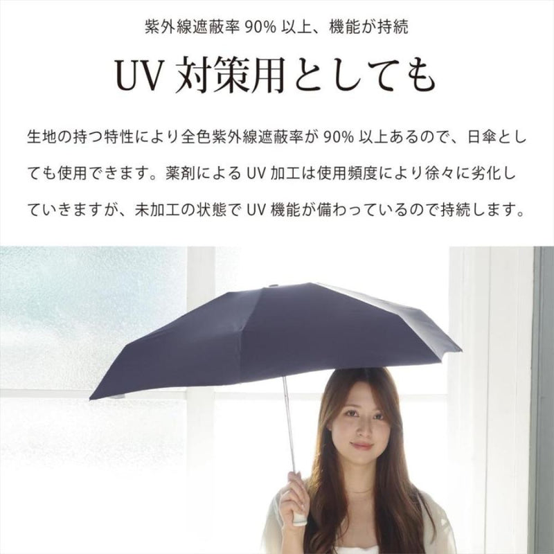 晴雨兼用 折りたたみ傘 50cm ピーチドロップ 17002NV メーカー直送 ▼返品・キャンセル不可【他商品との同時購入不可】
