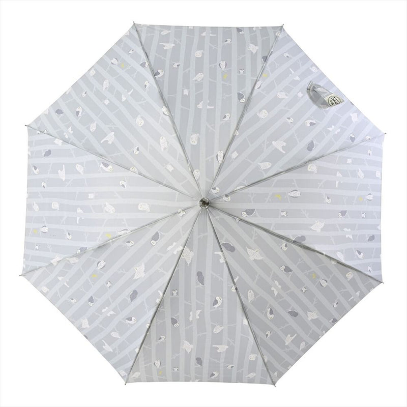 晴雨兼用 長傘 63cm エコルーペット フクロウ 17351GY メーカー直送 ▼返品・キャンセル不可【他商品との同時購入不可
