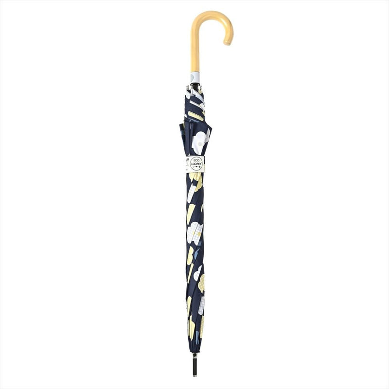 晴雨兼用 長傘 63cm エコルーペット 17391NV メーカー直送 ▼返品・キャンセル不可【他商品との同時購入不可】