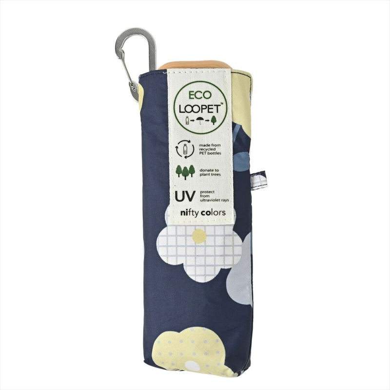 晴雨兼用 折傘 55cm エコルーペット フラワー17421NV メーカー直送 ▼返品・キャンセル不可【他商品との同時購入不可】
