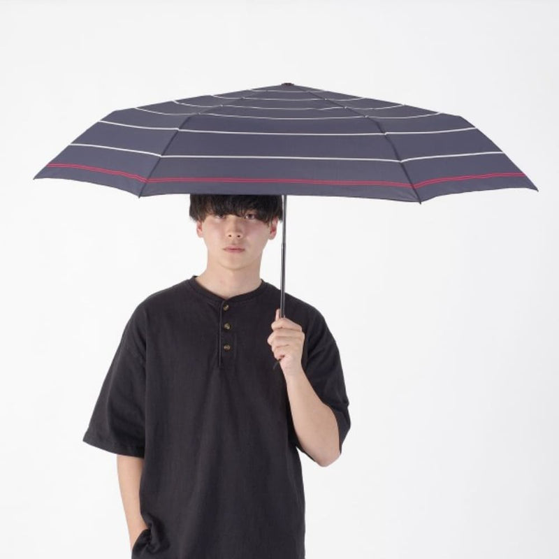 折りたたみ傘 5190NVマリンボーダー カーボン軽量ミニ60  メーカー直送 ▼返品・キャンセル不可【他商品との同時購入不可】