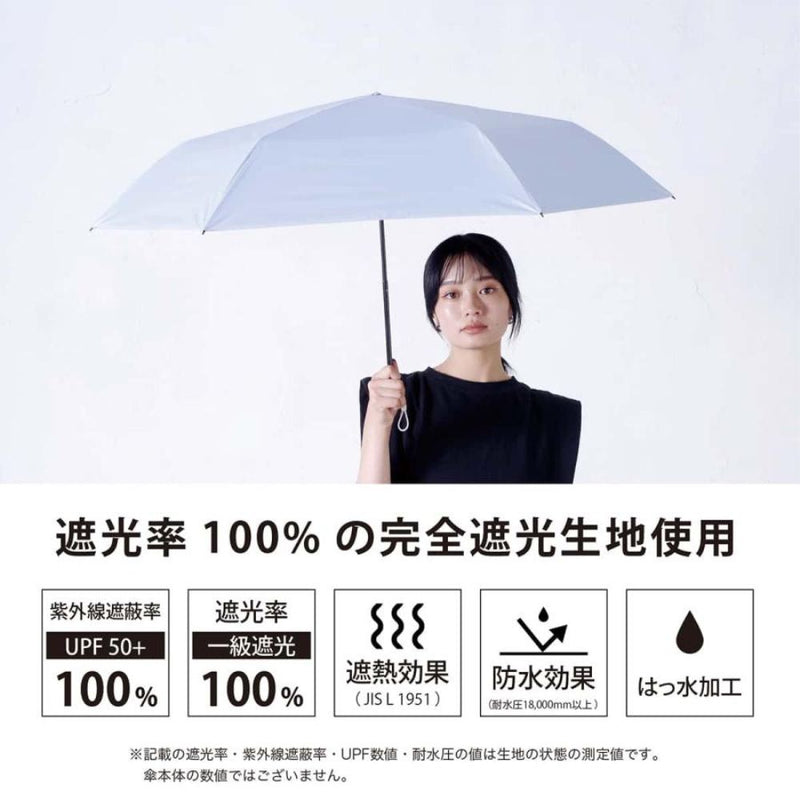 晴雨兼用 折傘 65cm ピーチドロップ遮光 51984BG メーカー直送 ▼返品・キャンセル不可【他商品との同時購入不可】