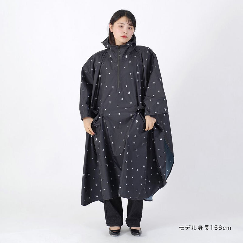 スタッズスター レインポンチョ ブラック 60521BK メーカー直送 ▼返品・キャンセル不可【他商品との同時購入不可】