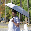 晴雨兼用 長傘 65cmピーチドロップ 遮光 51985GY メーカー直送 ▼返品・キャンセル不可【他商品との同時購入不可】