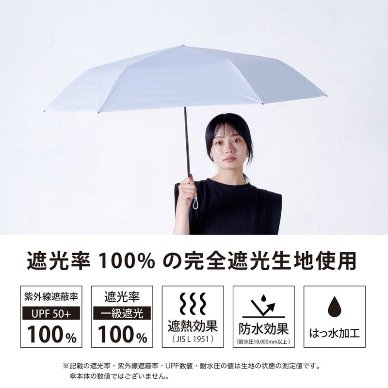 晴雨兼用 長傘 65cmピーチドロップ 遮光 51985GY メーカー直送 ▼返品・キャンセル不可【他商品との同時購入不可】