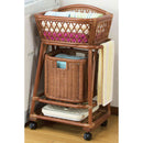 東京ラタン 天然籐2段ランドリー[03081] メーカー直送 ▼返品・キャンセル不可【他商品との同時購入不可】