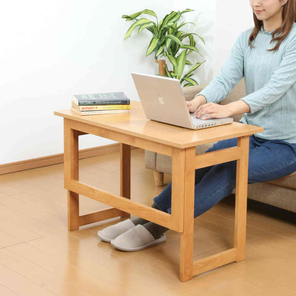 天然木折りたたみテーブル 高さ69cm NT[0330020] 【直送品】 返品