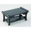 棚付き折りたたみ供物机 黒檀調[0338710] メーカー直送 ▼返品・キャンセル不可【他商品との同時購入不可】