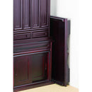 棚付き折りたたみ供物机 紫檀調[0338720] メーカー直送 ▼返品・キャンセル不可【他商品との同時購入不可】