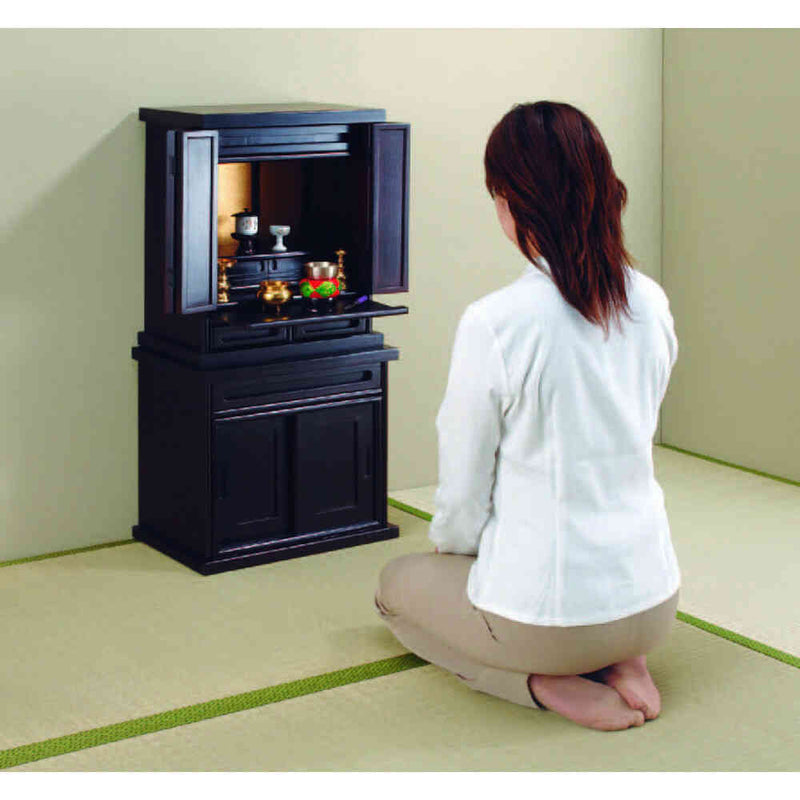 仏壇下台 56cm幅 黒檀調[0338910] メーカー直送 ▼返品・キャンセル不可【他商品との同時購入不可】