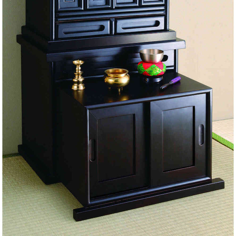 仏壇下台 56cm幅 黒檀調[0338910] メーカー直送 ▼返品・キャンセル不可【他商品との同時購入不可】