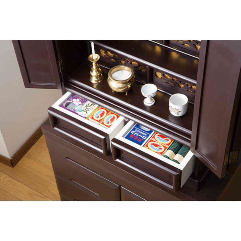 透かし彫り上置き仏壇 23号[0351120] メーカー直送 ▼返品・キャンセル不可【他商品との同時購入不可】