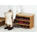 木製収納付き玄関ベンチ45cm幅 ガタつき防止付き[03518] メーカー直送 ▼返品・キャンセル不可【他商品との同時購入不可】