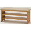 木製収納付き玄関ベンチ90cm幅 ガタつき防止付き[03520] メーカー直送 ▼返品・キャンセル不可【他商品との同時購入不可】