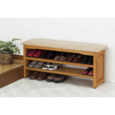 木製収納付き玄関ベンチ90cm幅 ガタつき防止付き[03520] メーカー直送 ▼返品・キャンセル不可【他商品との同時購入不可】