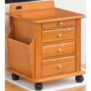 リビングワゴン コンセント付き ライトブラウン[0353810] メーカー直送▼返品・キャンセル不可【他商品との同時購入不可】