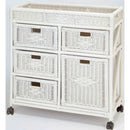 天然籐ランドリーチェスト ワイド3段 ブラウン[0365010] メーカー直送 ▼返品・キャンセル不可【他商品との同時購入不可】