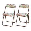 軽くて折りたためるゴブラン柄座椅子ハイタイプ 2脚[03989] メーカー直送 ▼返品・キャンセル不可【他商品との同時購入不可】