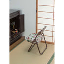 軽くて折りたためるゴブラン柄座椅子ハイタイプ 2脚[03989] メーカー直送 ▼返品・キャンセル不可【他商品との同時購入不可】