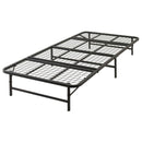 収納式折りたたみパイプベッド シングル BK[0412010] メーカー直送▼返品・キャンセル不可【他商品との同時購入不可】