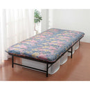 収納式折りたたみパイプベッド シングル BK[0412010] メーカー直送▼返品・キャンセル不可【他商品との同時購入不可】