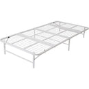 収納式折りたたみパイプベッド シングル WH[0412030] メーカー直送▼返品・キャンセル不可【他商品との同時購入不可】