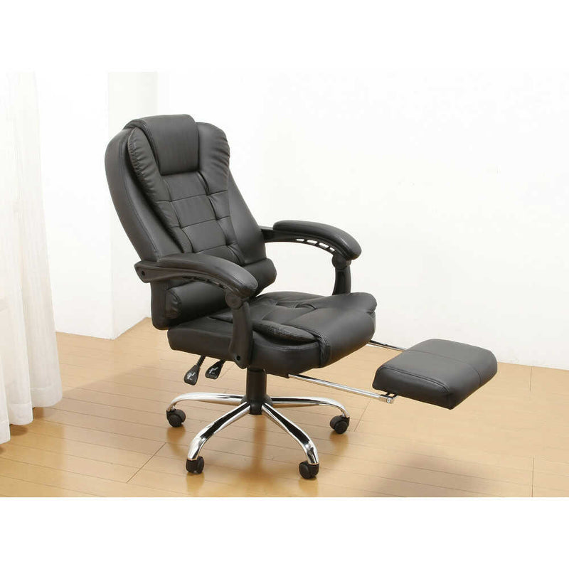 プレジデントリクライニングチェア ブラック[0412610] メーカー直送▼返品・キャンセル不可【他商品との同時購入不可】
