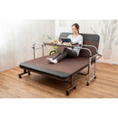 伸縮式フリーテーブル ダークブラウン[0412220] メーカー直送 ▼返品・キャンセル不可【他商品との同時購入不可】