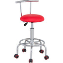 らくらく昇降式回転チェア レッド[0414230] メーカー直送▼返品・キャンセル不可【他商品との同時購入不可】