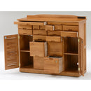 天然木鍵付き引き出しいっぱいFAX台 96cm幅[04146] メーカー直送 ▼返品・キャンセル不可【他商品との同時購入不可】