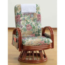 籐リクライニングハイバック回転座椅子 ミドルタイプ[04167] メーカー直送 ▼返品・キャンセル不可【他商品との同時購入不可】