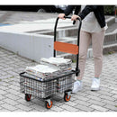 折りたたみ式バスケット台車 深型 専用カバー付き[04194] メーカー直送 ▼返品・キャンセル不可【他商品との同時購入不可】