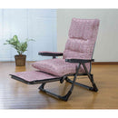 リクライニングアームチェアDXII 花柄ピンク[0411280] メーカー直送 ▼返品・キャンセル不可【他商品との同時購入不可】